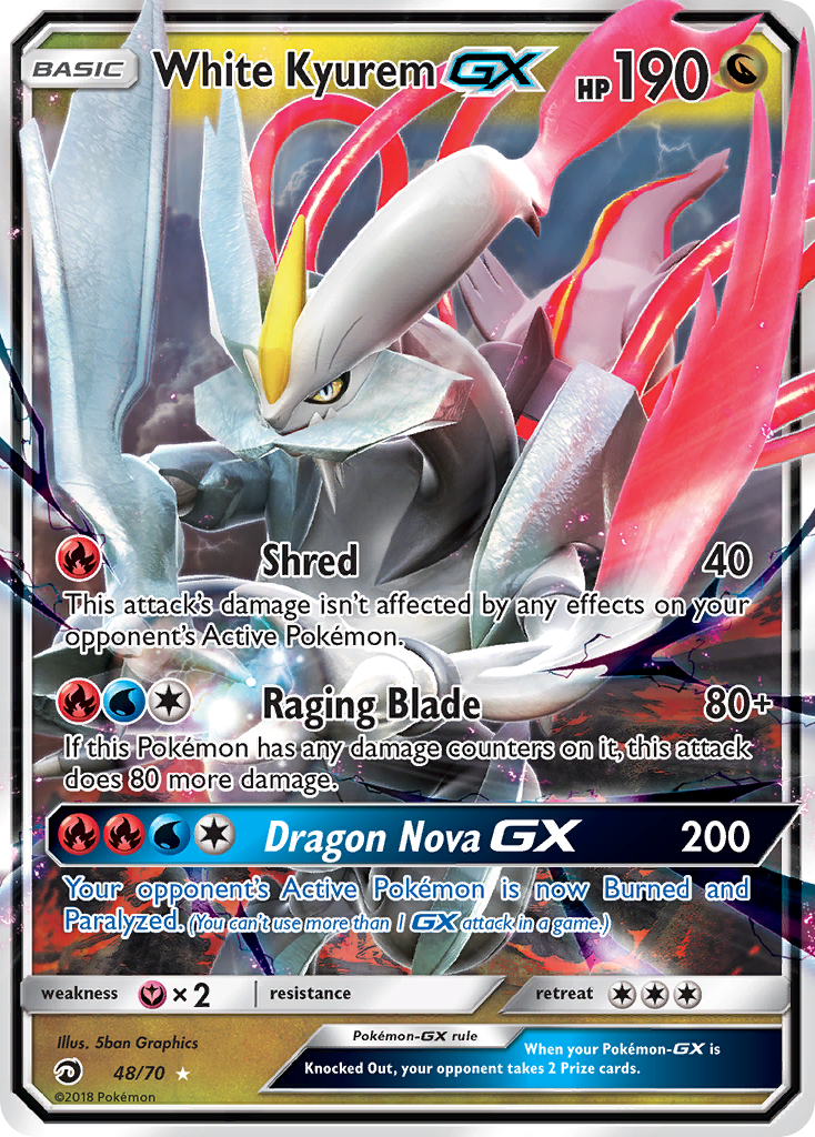 White Kyurem-GX - Dragon Majesty SET-48