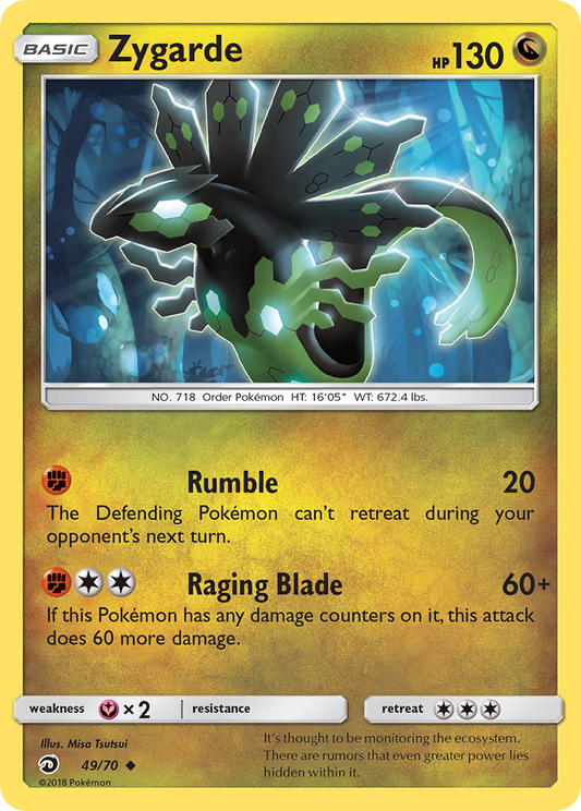 Zygarde (Dragon Majesty SET) (Pokémon) (Basic) (Dragon) (HP: 130) (Uncommon) (PKM Dragon Majesty SET-45)