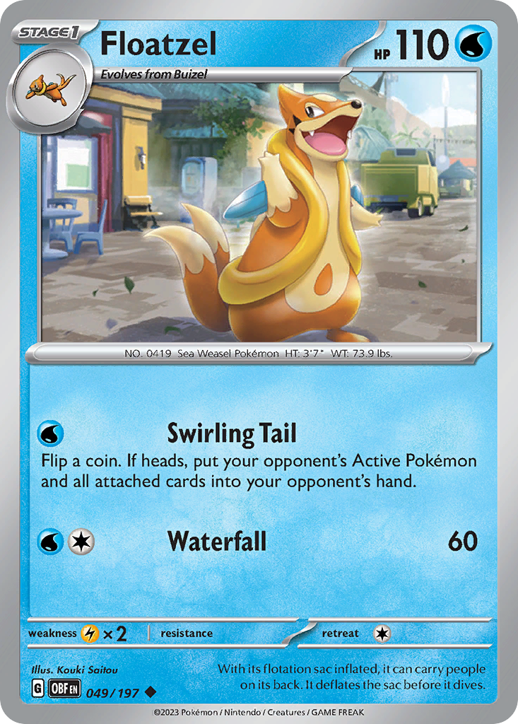 Floatzel - Obsidian Flames SET-49