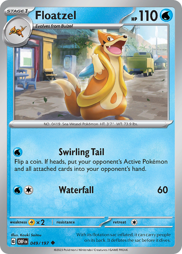 Floatzel - Obsidian Flames SET-49