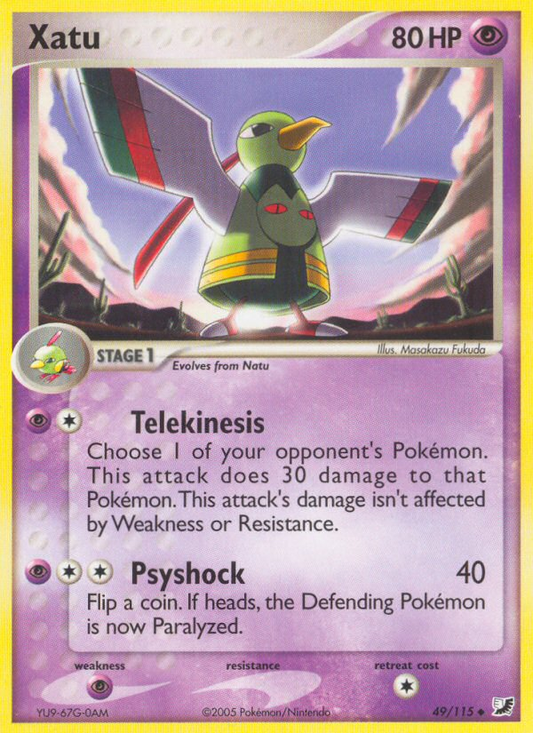 Xatu (Unseen Forces SET) (Pokémon) (Stage 1) (Psychic) (HP: 80) (Uncommon) (PKM Unseen Forces SET-64)