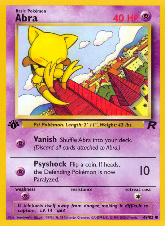Abra (Team Rocket SET) (Pokémon) (Basic) (Psychic) (HP: 40) (Common) (PKM Team Rocket SET-44)