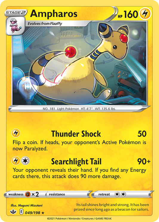 Ampharos (Chilling Reign SET) (Pokémon) (Stage 2) (Lightning) (HP: 160) (Rare) (PKM Chilling Reign SET-178)