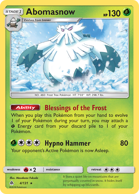 Abomasnow (Forbidden Light SET) (Pokémon) (Stage 1) (Grass) (HP: 130) (Rare) (PKM Forbidden Light SET-85)