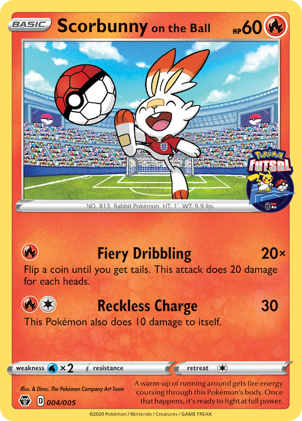 Scorbunny on the Ball - Pokemon Futsal Collection SET-4