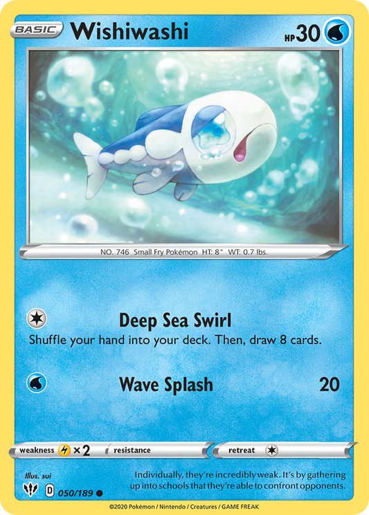 Wishiwashi (Darkness Ablaze SET) (Pokémon) (Basic) (Water) (HP: 30) (Common) (PKM Darkness Ablaze SET-148)