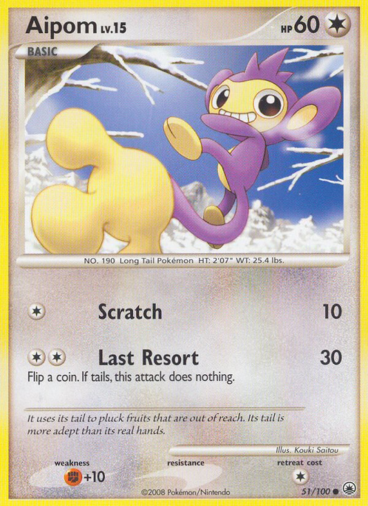 Aipom (Majestic Dawn SET) (Pokémon) (Basic) (Colorless) (HP: 60) (Common) (PKM Majestic Dawn SET-48)