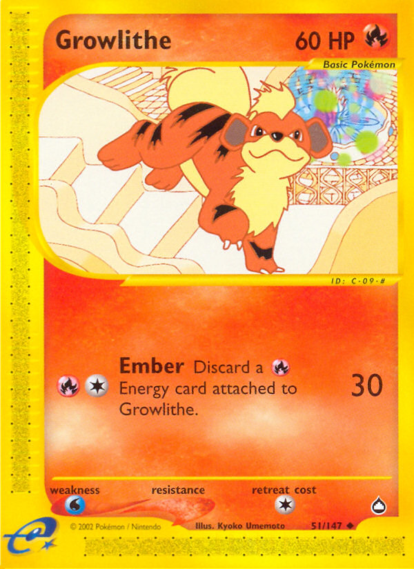 Growlithe - Aquapolis SET-51