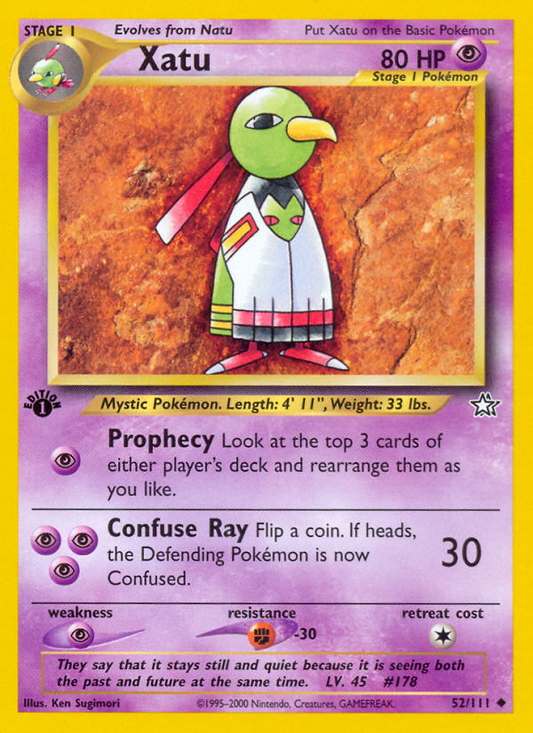 Xatu (Neo Genesis SET) (Pokémon) (Stage 1) (Psychic) (HP: 80) (Uncommon) (PKM Neo Genesis SET-60)