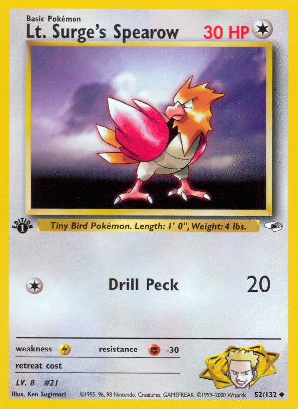 Lt. Surge's Spearow - Gym Heroes SET-52