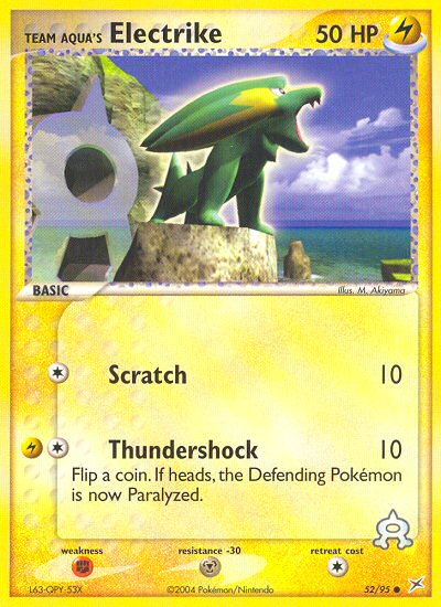 Team Aqua's Electrike - Team Magma vs Team Aqua SET-52