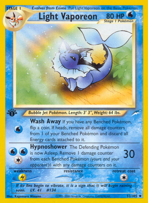Light Vaporeon - Neo Destiny SET-52