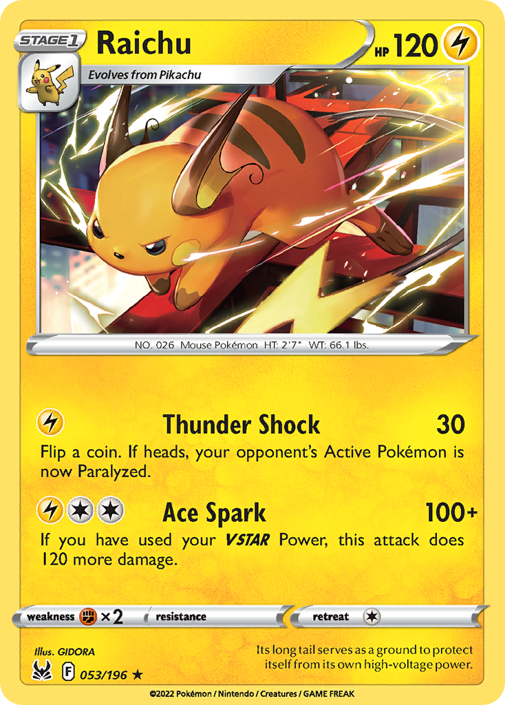 Raichu - Lost Origin SET-53