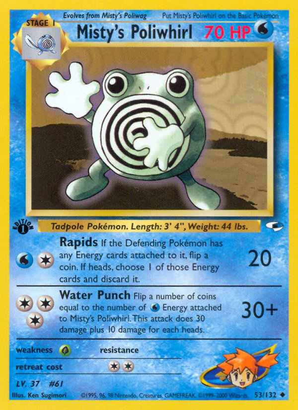 Misty's Poliwhirl - Gym Heroes SET-53