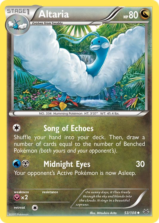 Altaria (Roaring Skies SET) (Pokémon) (Stage 1) (Dragon) (HP: 80) (Uncommon) (PKM Roaring Skies SET-60)