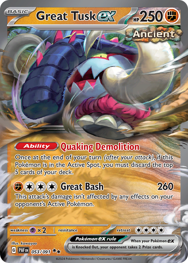 Great Tusk EX - Paldean Fates SET-53