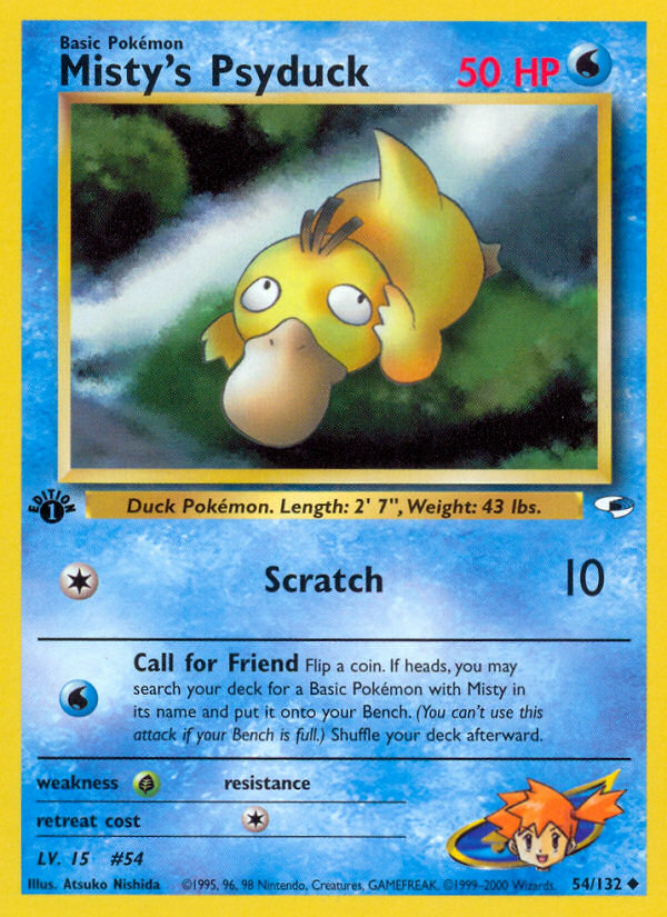 Misty's Psyduck - Gym Heroes SET-54