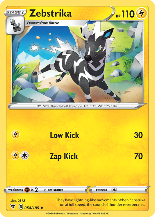 Zebstrika (Vivid Voltage SET) (Pokémon) (Stage 1) (Lightning) (HP: 110) (Uncommon) (PKM Vivid Voltage SET-154)