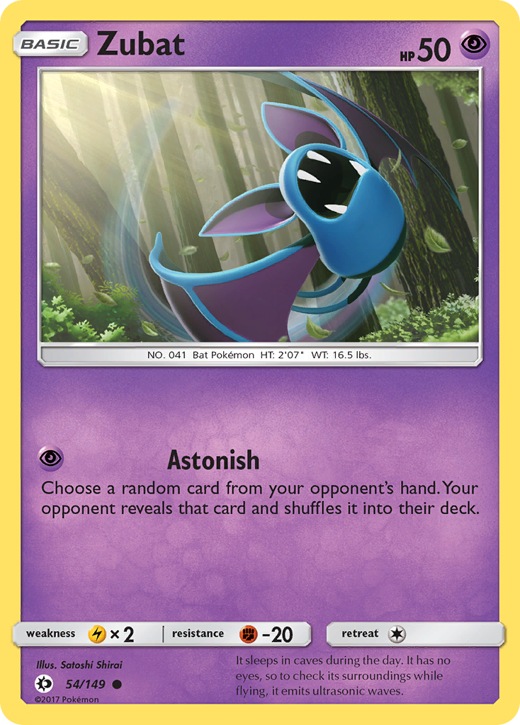 Zubat (Sun & Moon SET) (Pokémon) (Basic) (Psychic) (HP: 50) (Common) (PKM Sun & Moon SET-124)