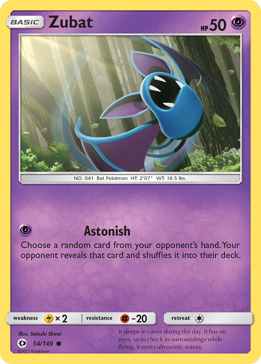 Zubat (Sun & Moon SET) (Pokémon) (Basic) (Psychic) (HP: 50) (Common) (PKM Sun & Moon SET-124)