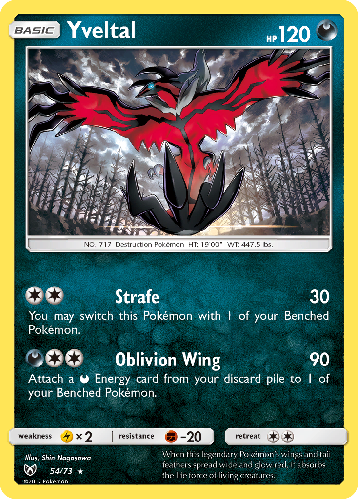Yveltal (Shining Legends SET) (Pokémon) (Basic) (Darkness) (HP: 120) (Rare Holo) (PKM Shining Legends SET-51)