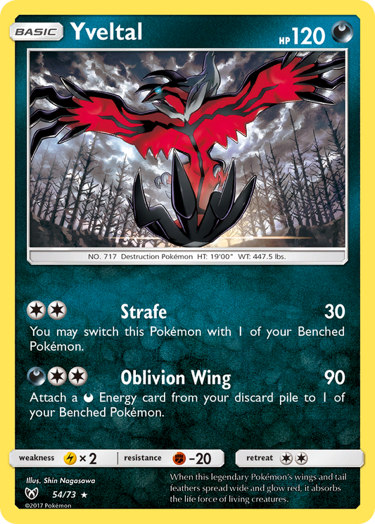 Yveltal (Shining Legends SET) (Pokémon) (Basic) (Darkness) (HP: 120) (Rare Holo) (PKM Shining Legends SET-51)