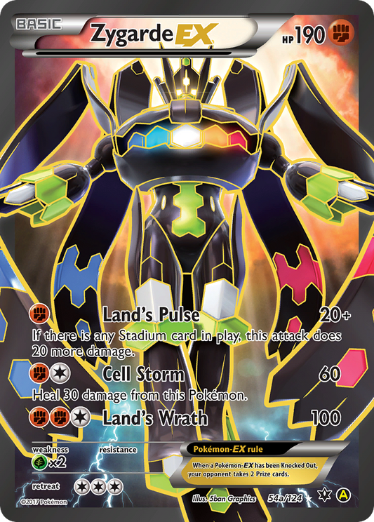 ZygardeEX (Fates Collide SET) (Pokémon) (Basic, EX) (Fighting) (HP: 190) (Rare Ultra) (PKM Fates Collide SET-80)