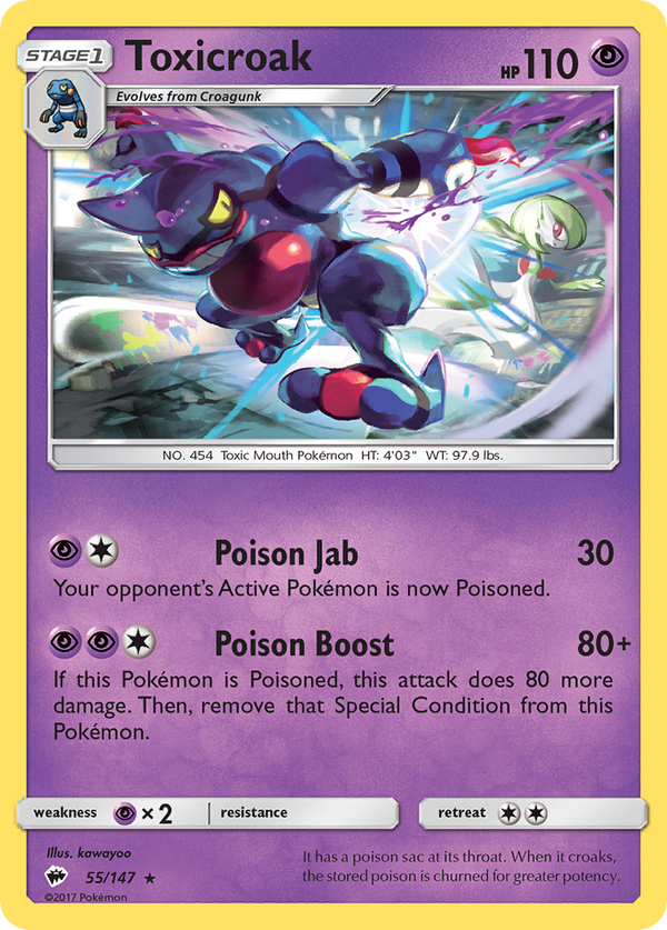 Toxicroak - Burning Shadows SET-55