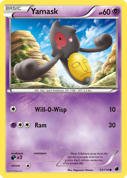 Yamask (Plasma Freeze SET) (Pokémon) (Basic) (Psychic) (HP: 60) (Common) (PKM Plasma Freeze SET-74)