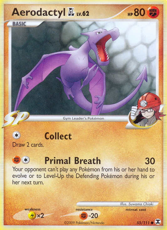Aerodactyl GL (Rising Rivals SET) (Pokémon) (Basic, SP) (Fighting) (HP: 80) (Common) (PKM Rising Rivals SET-66)