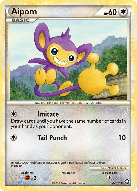 Aipom (HS Triumphant SET) (Pokémon) (Basic) (Colorless) (HP: 60) (Common) (PKM HS Triumphant SET-54)