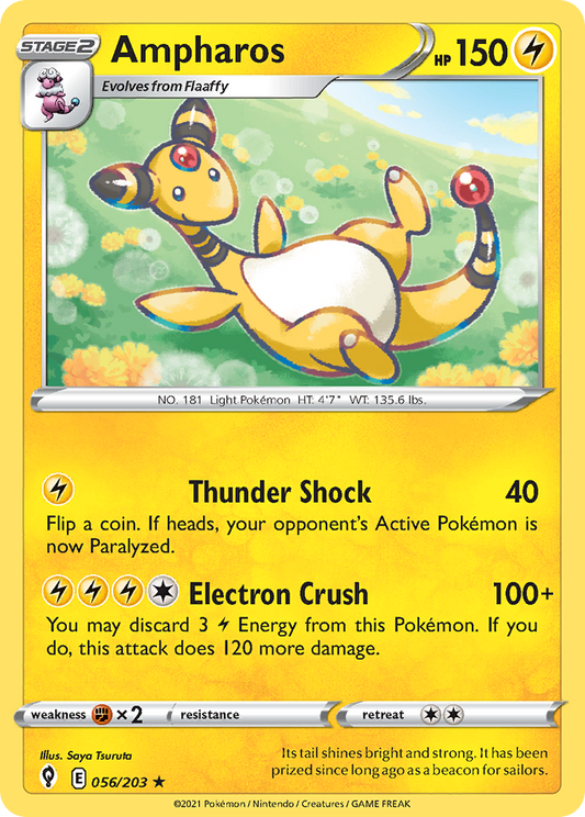 Ampharos (Evolving Skies SET) (Pokémon) (Stage 2) (Lightning) (HP: 150) (Rare) (PKM Evolving Skies SET-190)