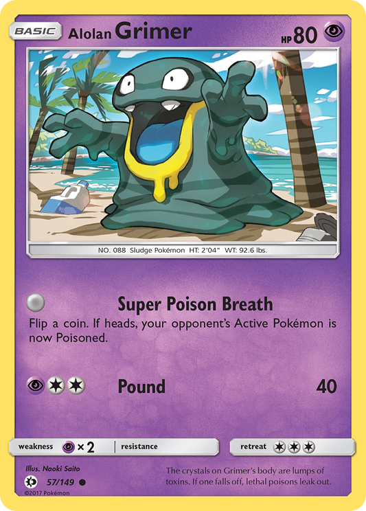 Alolan Grimer (Sun & Moon SET) (Pokémon) (Basic) (Psychic) (HP: 80) (Common) (PKM Sun & Moon SET-127)
