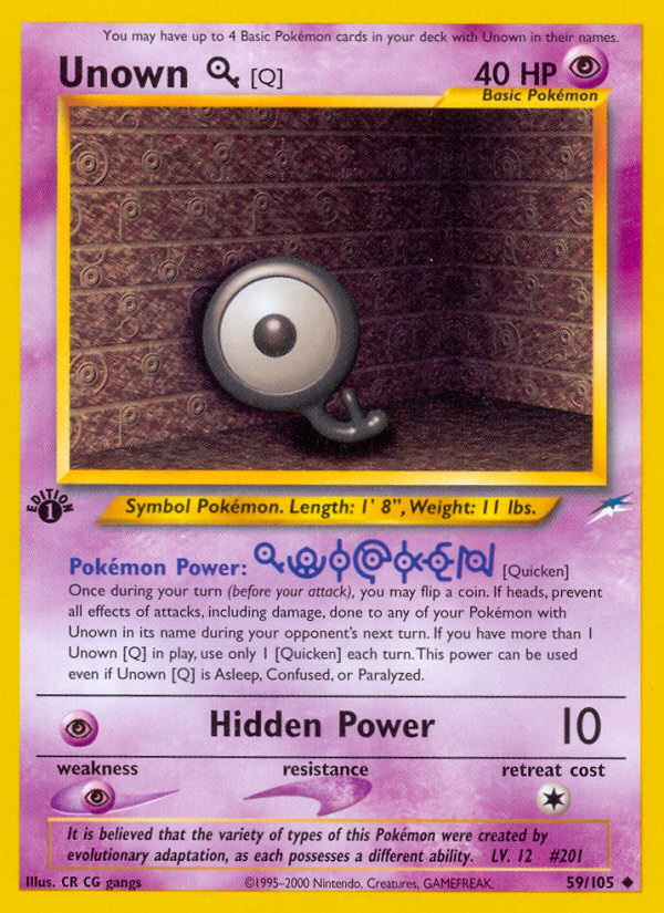 Unown [Q] - Neo Destiny SET-59