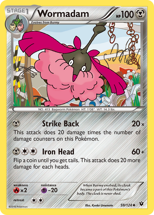 Wormadam (Fates Collide SET) (Pokémon) (Stage 1) (Metal) (HP: 100) (Uncommon) (PKM Fates Collide SET-85)