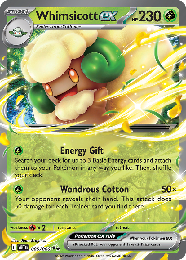 Whimsicott EX - White Flare SET-5