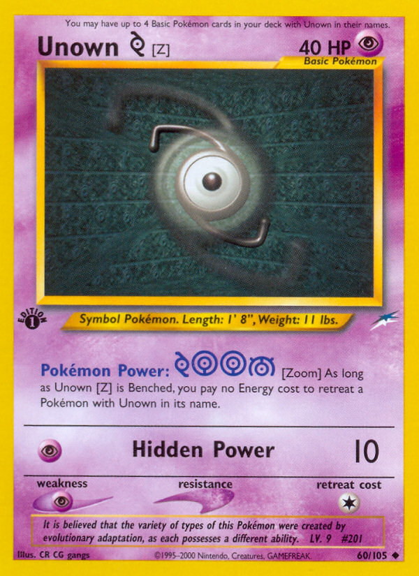 Unown [Z] - Neo Destiny SET-60