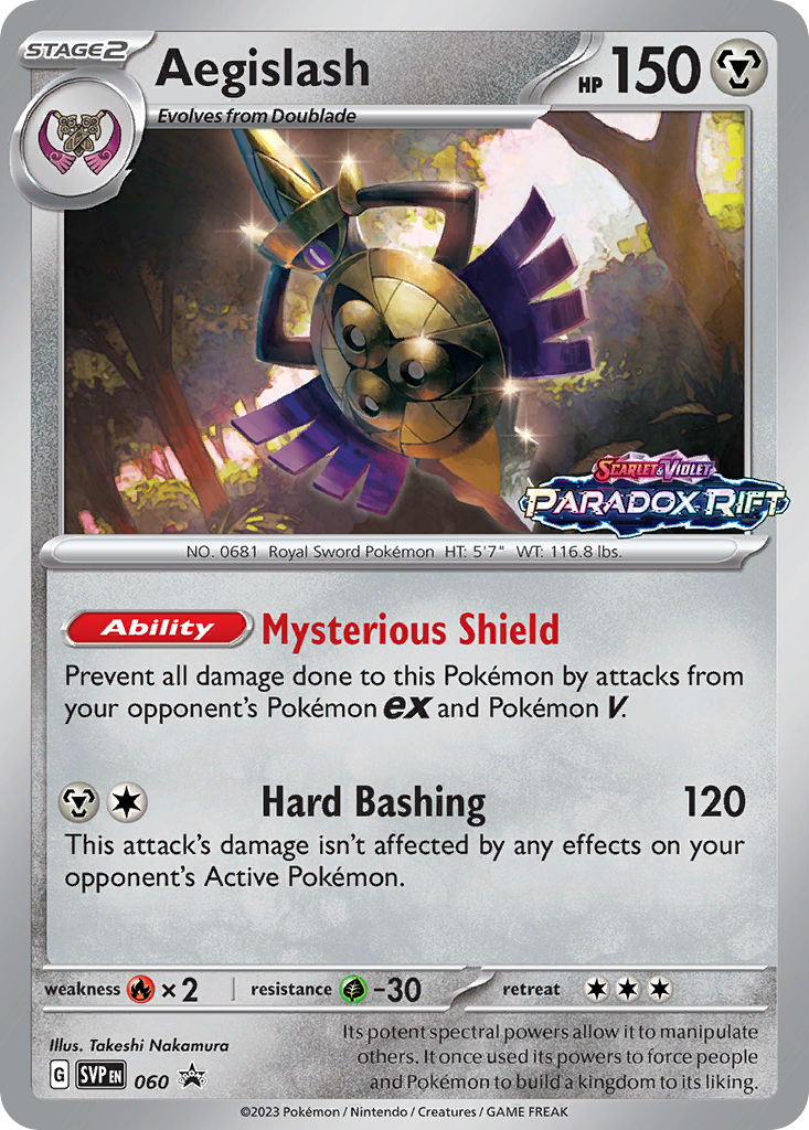Aegislash (Scarlet & Violet Black Star Promos SET) (Pokémon) (Stage 2) (Metal) (HP: 150) (Promo) (PKM Scarlet & Violet Black Star Promos SET-123)