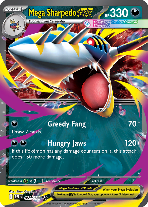 Mega Sharpedo ex - Phantasmal Flames SET-61