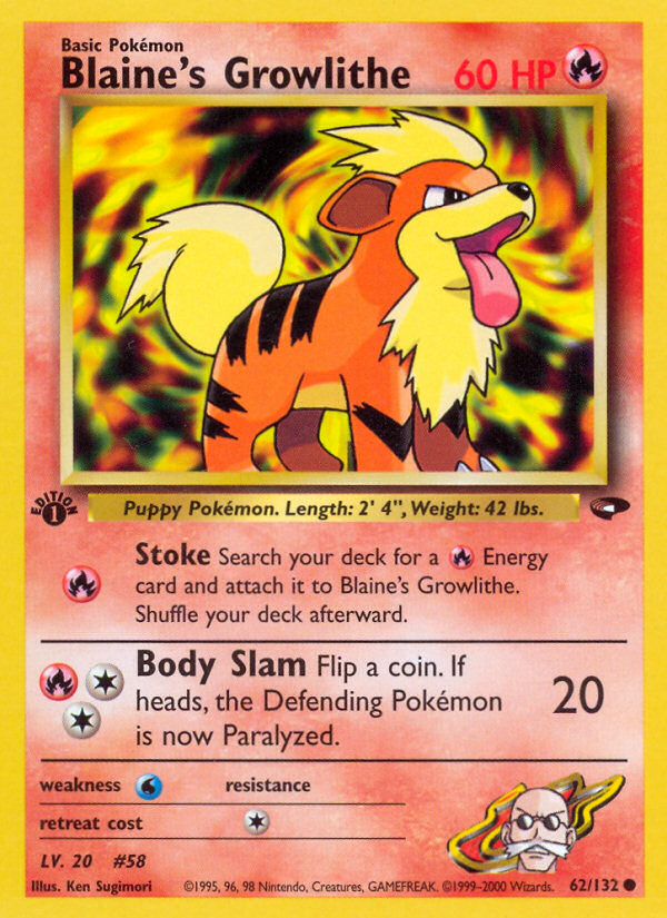 Blaine's Growlithe - Gym Challenge SET-62