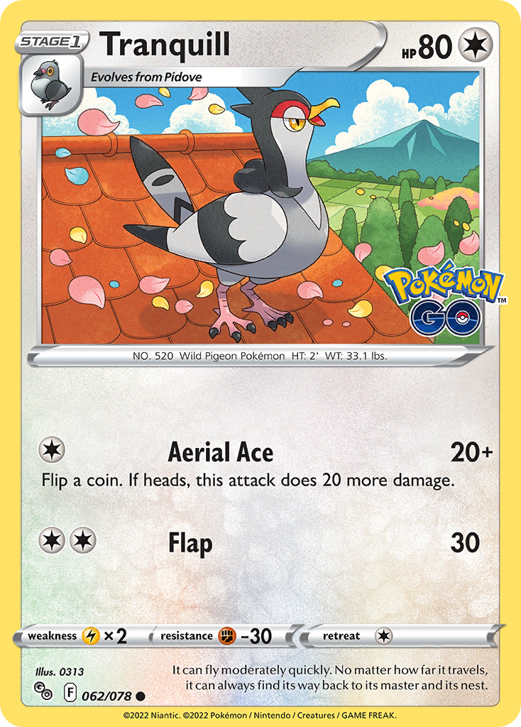 Tranquill - Pokemon GO SET-62