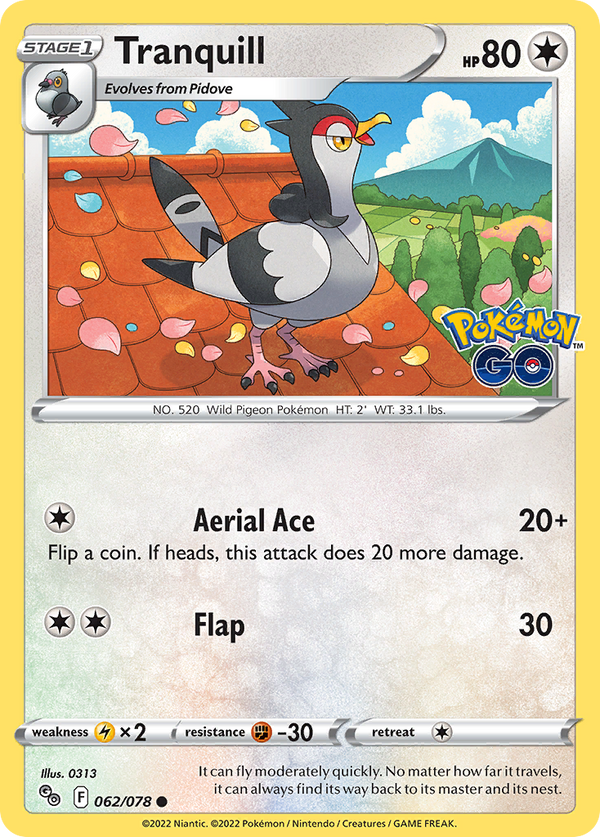 Tranquill - Pokemon GO SET-62