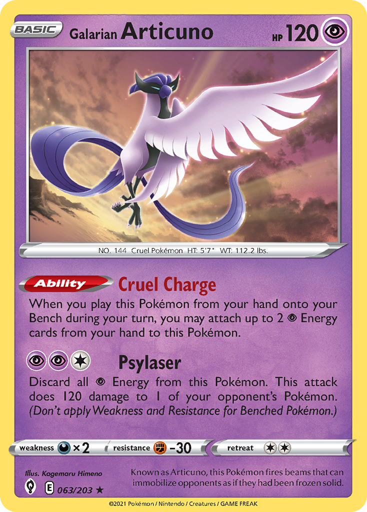 Galarian Articuno - Evolving Skies SET-63