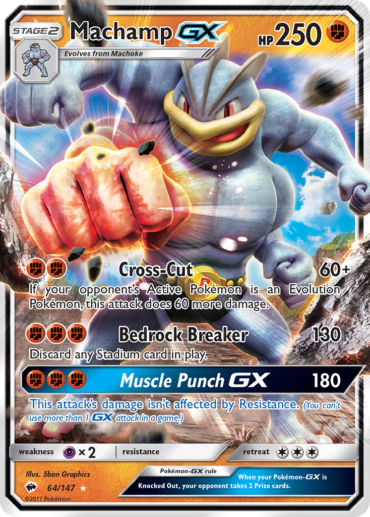 Machamp-GX - Burning Shadows SET-64