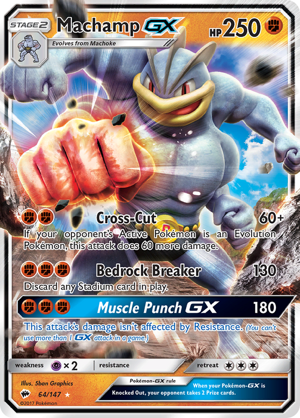 Machamp-GX - Burning Shadows SET-64