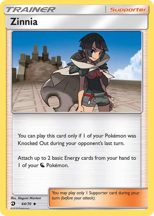 Zinnia (Dragon Majesty SET) (Trainer) (Supporter) (Uncommon) (PKM Dragon Majesty SET-63)