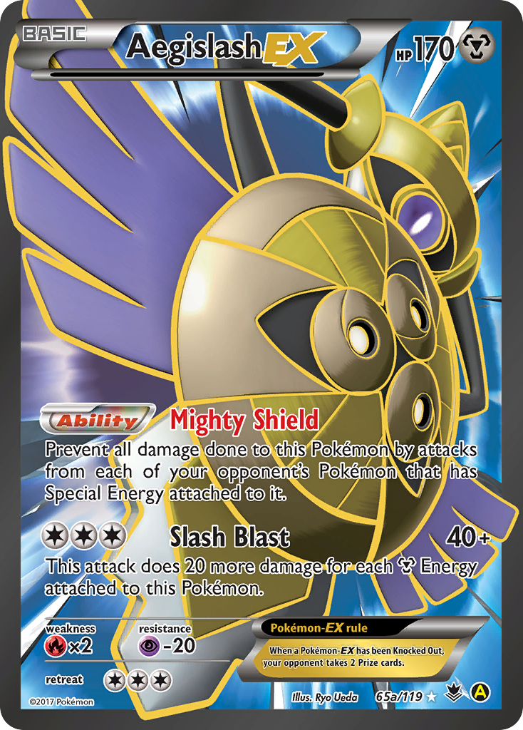 AegislashEX (Phantom Forces SET) (Pokémon) (Basic, EX) (Metal) (HP: 170) (Rare Ultra) (PKM Phantom Forces SET-87)