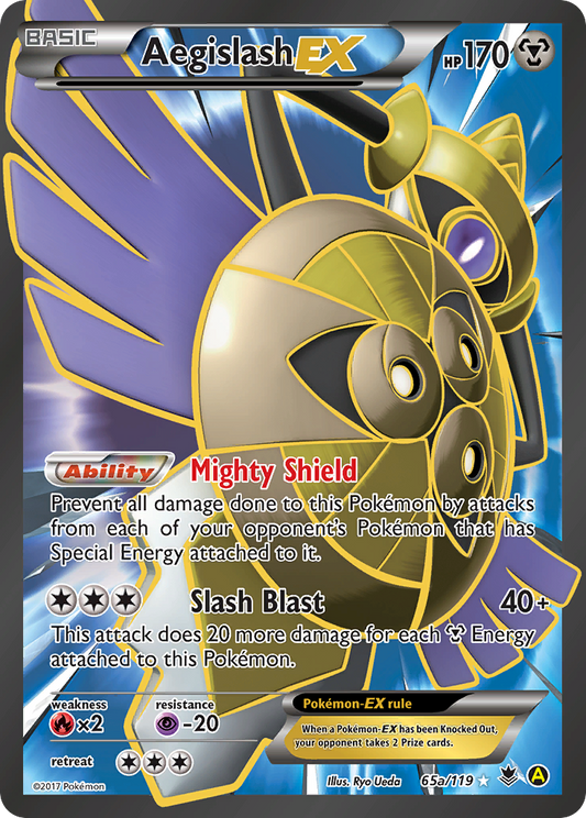 AegislashEX (Phantom Forces SET) (Pokémon) (Basic, EX) (Metal) (HP: 170) (Rare Ultra) (PKM Phantom Forces SET-87)