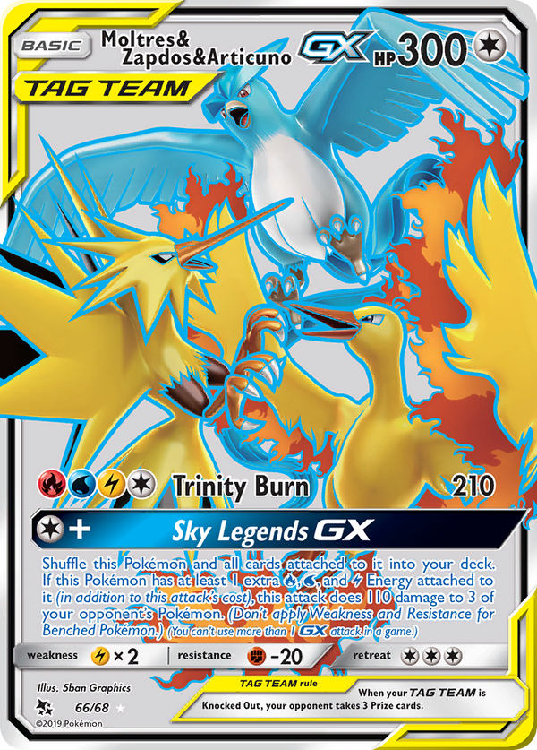 Moltres & Zapdos & Articuno-GX - Hidden Fates SET-66