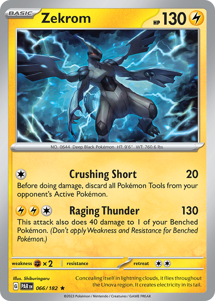 Zekrom (Paradox Rift SET) (Pokémon) (Basic) (Lightning) (HP: 130) (Rare) (PKM Paradox Rift SET-230)